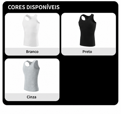 Kit 5 Regatas Masculinas Essentials em Algodão