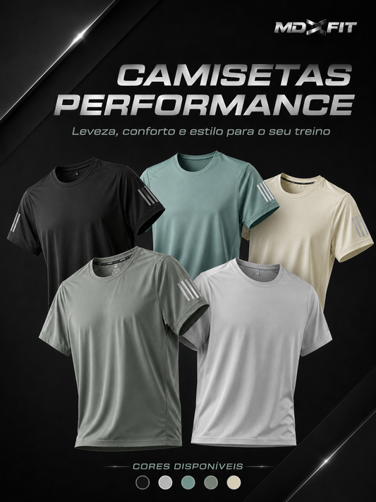 Camiseta Performance Premium MD FIT — Poliamida com Elastano