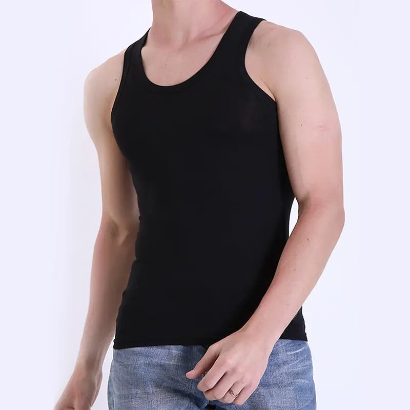 Kit 5 Regatas Masculinas Essentials em Algodão