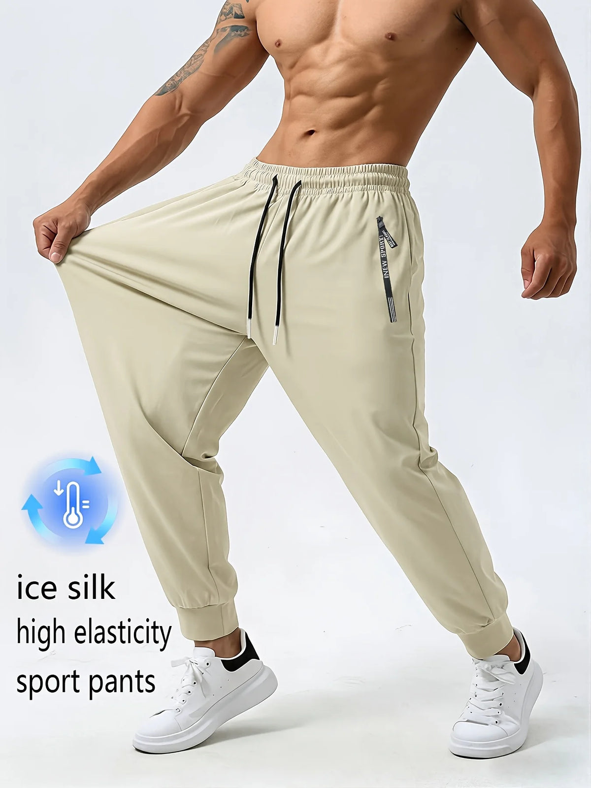 Calça Esportiva Ice Silk com Zíper | MDFIT